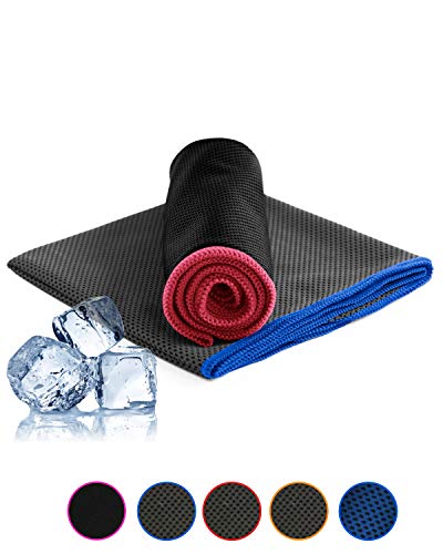 NirvanaShape ® Set de 2 Toallas de Refrigeración con Efecto Enfriamiento Instantáneo| Toalla Refrigerante Ultraligera | Ideal como Toalla de Gimnasio | para Correr, Entrenar, Senderismo y Camping