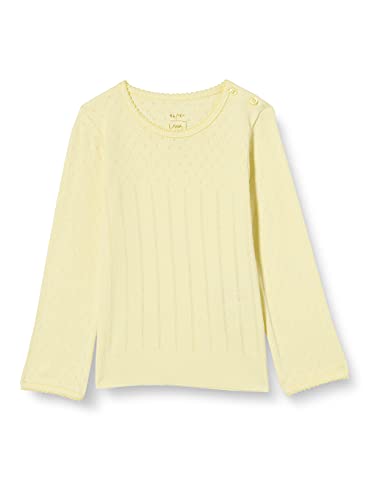 Noa Noa Miniature T-Shirt,Long Sleeve Blusa, Lemon Grass, 12 Meses para Bebés