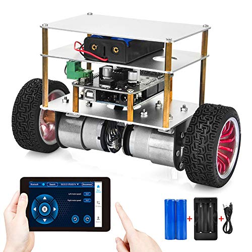 OSOYOO RC Two Wheel Self Balancing Robot Car Kit for UNO R3 DIY Educational Programmable Starter Kit, Bluetooth Remote Control by Android Smart Phone