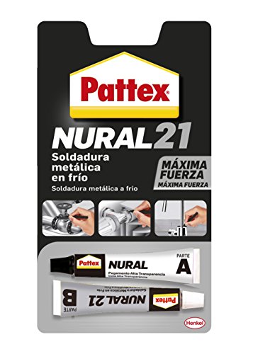 Pattex Nural 21, soldadura reparadora metálica en frío, pega&repara, 22 ml