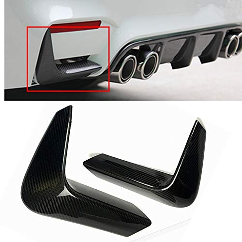 Piaobaige Fibra de Carbono 2 Piezas Coche Parachoques Trasero Labio Divisor difusor Inferior Esquina Cubierta Ajuste Spoiler, para BMW F80 M3 F82 F83 M4 2015-2018