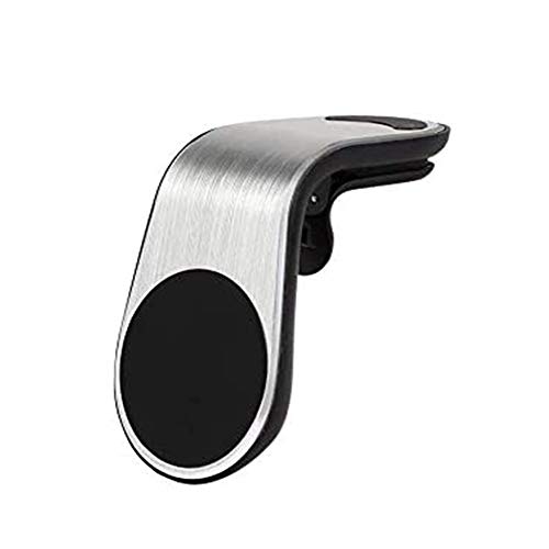 picK-me Soporte para Teléfono de Ventilación de Salida de Aire Coche,Vehículo Soporte Magnético para Teléfono Celular con Clip para iPhone 11 Pro MAX/XR/XS MAX, Galaxy S10 / S9 / Note 9 (Plata)