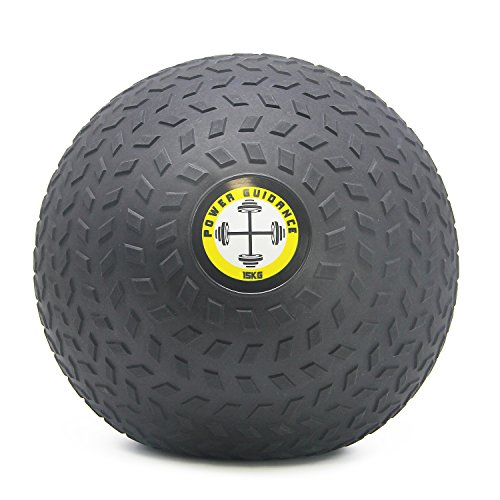 POWER GUIDANCE Slam Ball Balón Medicinal Antideslizante Ideal para los Ejercicios de Functional Fitness - 15kg