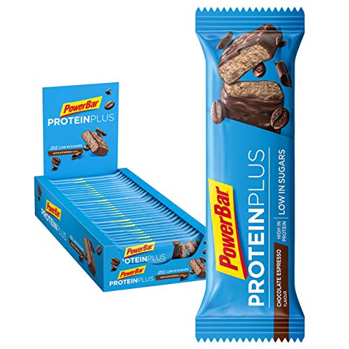 Powerbar Protein Plus Low Sugar Chocolate Espresso - Barritas Proteinas con Bajo Nivel de Azucar - 30 Barras 1005 g