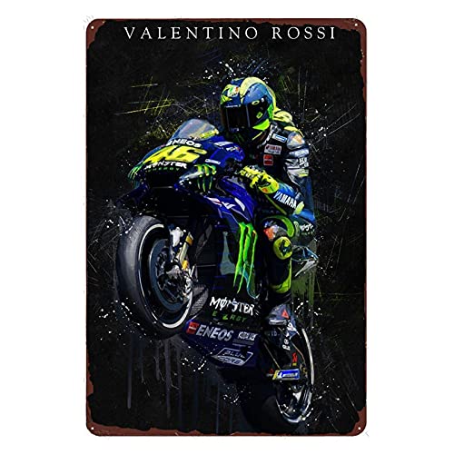 Racing Motorcycle Metal Plaque Senior Racer Man Retro Tin Sign Bar Club Decoration Manhole Wall Tinplate 20x30cm 19