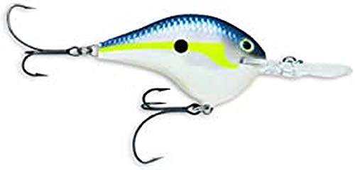 Rapala Dives-To Series - Señuelo con Dos Ganchos n.º 3, Profundidad de natación de 6 m, tamaño de 7 cm, Helsinki Shad