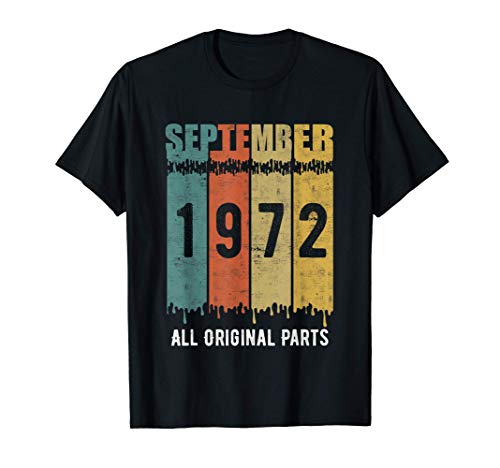 Reto Vintage 48th Birthday Tee, nacido en septiembre de 1972 Camiseta