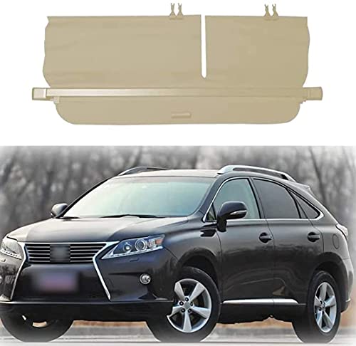 Retráctil Auto Trasero Carga Maletero Partición Cubierta para Lexus Rx200 Rx200t Rx270 Rx300 Rx350 Rx450h 2009-2021, Lona Oxford, quilla de aleación de aluminio, negra, 1.8Kg