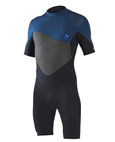 RIP CURL WSP7CM Omega Spring Men,2mm Springsuit Shortsleeve, Backzip, Wetsuit,Navy,S/174cm