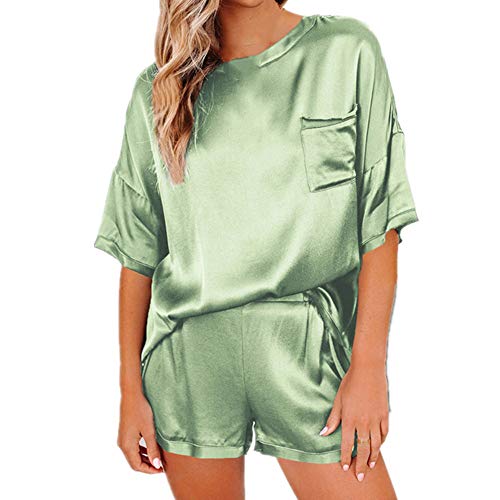 Ropa de dormir de seda sexy para mujer pijama de satén