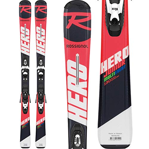 Rossignol Hero Jr X + Kid 4 GW B76 Esquís, Niños, Rojo, 130 cm