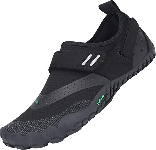 SAGUARO Unisexo Zapatos Trail Running Transpirables Ligero Hombres Zapatillas de Deportes Interior Exterior Mujeres Antideslizante Zapato de Aqua Playa Yoga Gimnasio Calzado, Negro 42