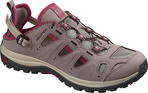 Salomon Ellipse Cabrio, Zapatillas de Senderismo Mujer, Marrón (Deep Taupe/Vintage Kaki/Cerise Deep Taupe/Vintage Kaki/Cerise), 42.5 EU