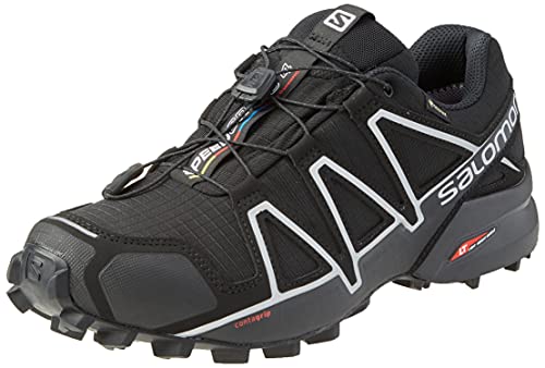 Salomon Speedcross 4 GTX Zapatillas Impermeables de Trail Running Hombre, Negro (Black/Black/Silver Metallic-X), 46 EU