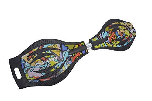 Schildkröt Waveboard Good Vibes, Tablero Ligero y Ágil, Cubierta Grande con Superfície Antideslizante, Diseño Graffiti, 510801