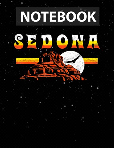 Sedona Arizona Vintage Distressed Bell Rock Hiking Retro Notebook Journal Line/ 130 Pages / Large 8.5''x11''