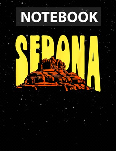 Sedona Arizona Vintage Distressed Bell Rock Hiking Retro Notebook Journal Line/ 130 Pages / Large 8.5''x11''