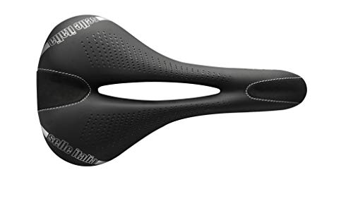 Selle Italia - Sillìn Bicicleta de Carretera Man Gel Flow, Rail Manganese Tubo Ø7, Sillìn Road Gran Turismo Fibra-tek, Comfort Gel, Amortiguador