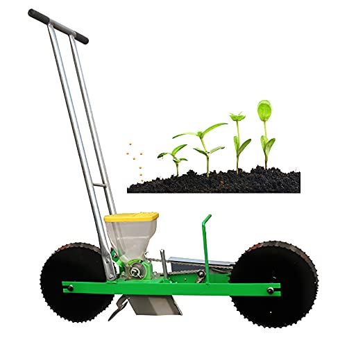 Sembradora de precisión para jardín, sembradora manual para hortalizas, máquina manual 3 en 1 para cultivo de metal en hilera, labranza, siembra y recubrimiento del suelo