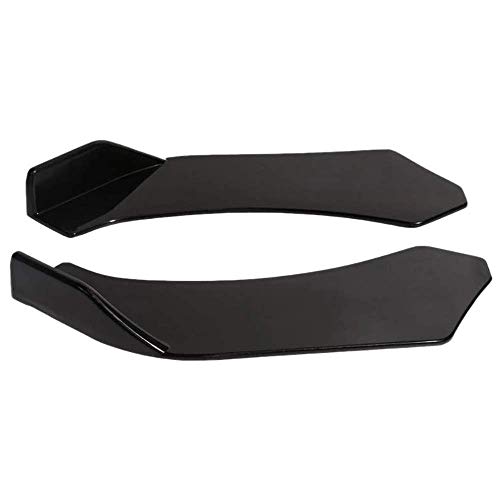 SHGE Spliter De Spoiler, 2Pcs Universal Car Front Shovel Bumper Lip Splitter Chin Abs Spoiler Negro