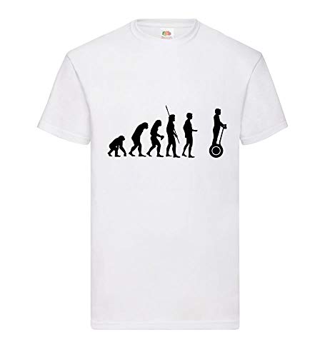 Shirt84.de Evolution Segway - Camiseta para hombre Blanco XXXL