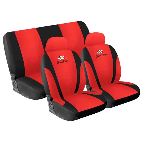 SIMONI RACING CSR/DA-R Cubreasientos Universales Daisy, Rojo