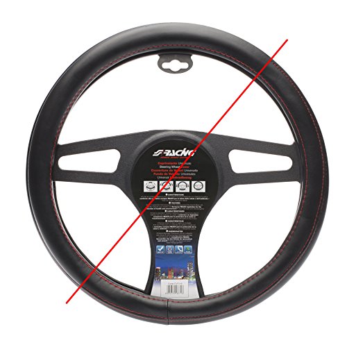 SIMONI RACING CVT/15 Cubrevolante Red Seam Universal, Negro