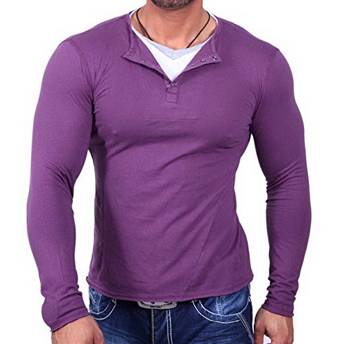 Sixth June B4088 – 2 in1 V de cuello Cuello Manga Larga Jersey Lila SJ de 706 nuevo morado extra-large