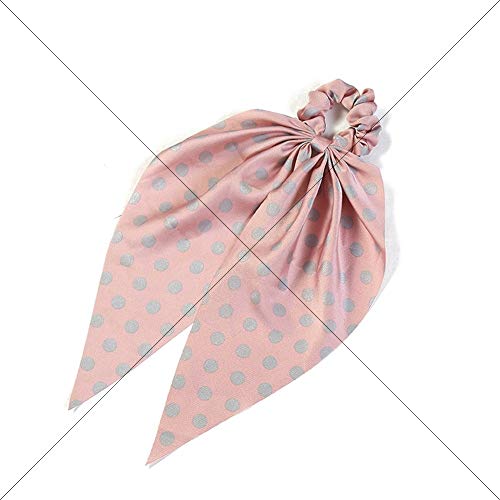 SJ&HJGYU Mujeres Polka Dot Lazo para el Cabello Nudo Banda para el Cabello Floral Bufanda para el Cabello Coleta para el Cabello Scrunchies Accesorios para el Cabello para niñas Scrunchie,9