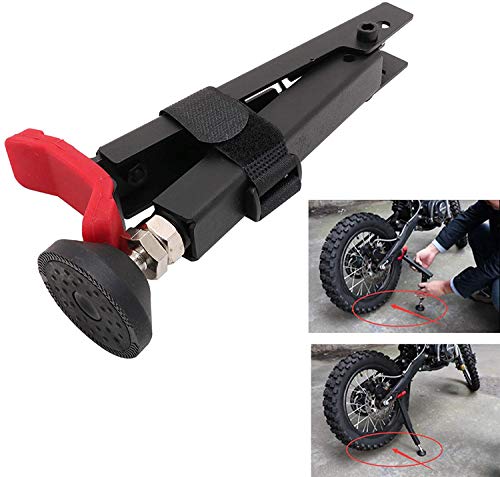 Soporte de elevación de Rueda Trasera de Motocicleta Soporte de Rueda Ajustable portátil Universal para lubricación de Cadena de Limpieza de Cadena-Rojo