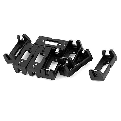 sourcing map CR123A CR123 Lithium Battery Holder Box Clip Case w PCB Mounting Lead 8Pcs