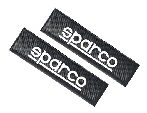 Sparco SPC1206CB - Set de 2 Almohadillas Universales de Cinturón para Coche, Carbón
