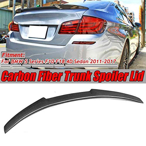 Spoiler de la tapa del maletero trasero Accesorios F10 F18 Alerón Trasero Del Ala Tapa M4 Estilo Real De Fibra De Carbono Maletero Del Coche Trasero De Arranque Perfil Aerodinámico Del Ala En Forma Fi