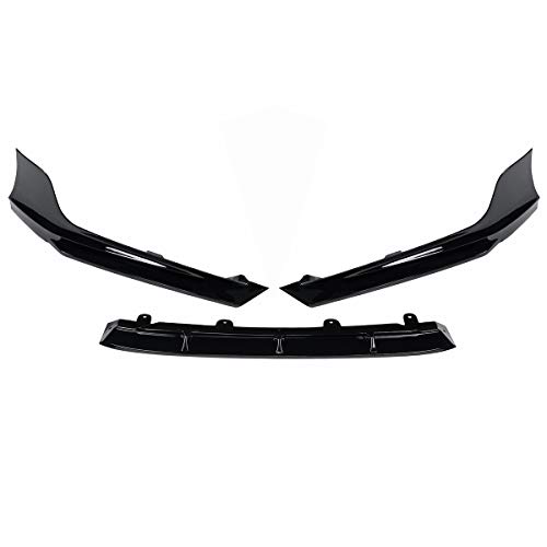 Spoiler de labios, para Honda para Accord 2018-2019 3 unids delantero delantero del parachoques del motor Difusor de la protección del difusor de la cubierta de moldeo envolvente. Kit de cuerpo,Negro