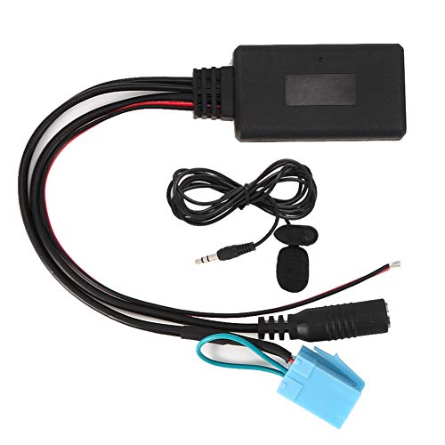 Terisass AUX-IN Aadapter 8Pin Car Radio Audio Adaptador Bluetooth con micrófono Manos Libres Llamadas aptas para Smart 450