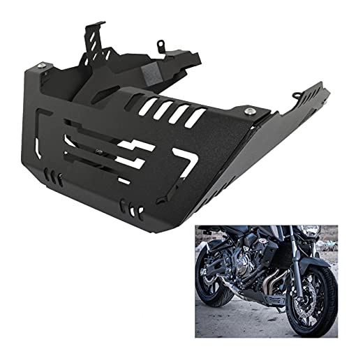 TLYA Black Motorcycle Parts Motor Chasis Spoiler Guard Cover Placa Skid Placa Belly Pan Protector, para Ya.MA.HA FZ07 MT-07 XSR700 2014-2021