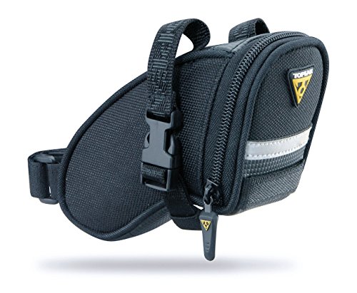 Topeak Aero Wedge Seat Pack TC2471B - Mochila 16 x 8 x 7.5 cm, 0.41 litros, color negro/gris