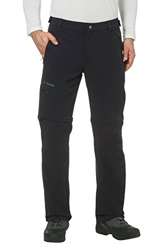 VAUDE Men's Farley Stretch T-Zip Pants II Pantalones, Hombre, Black, 52