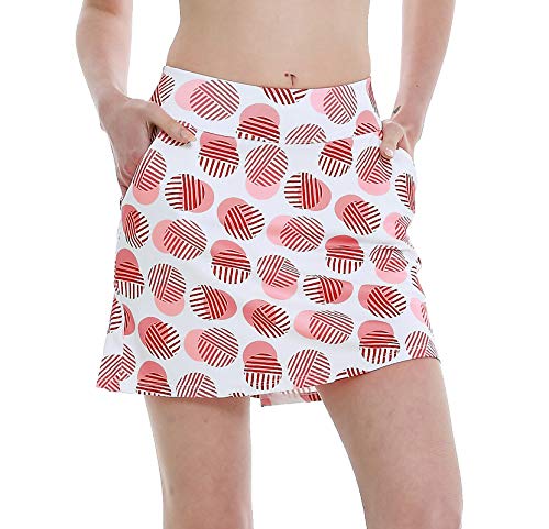 Westkun Falda Plisada De Tenis con CordóN EláStico Mujer Skort De Golf(Red Dot,L)