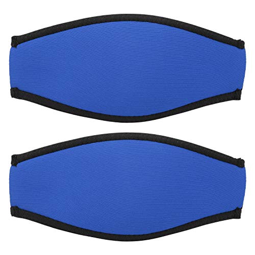 wosume 【????? ?????????】 Buceo Slap Strap, Snorkel Long Hair Wrapper Protector Underwater Snorkeling Cover, 2 Piezas Anti Sudor Piscina de Neopreno para bucear en el mar(Blue)