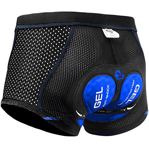 X-TIGER Hombres Ropa Interior de Bicicleta con 5D Gel Acolchado MTB Boxer Ciclismo Pantalones Cortos…