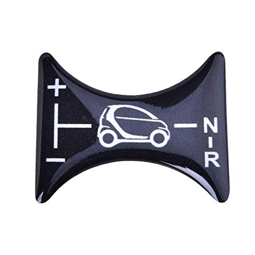 XHSM Piezas de Coches para Smart 451 Fortwo Coche Decoratio 3D Gel Pegatina para Coche para Brabus Perilla De Cambio De Marchas Panel Decoración Calcomanía Emblema Insignia Embellecedor Decoración