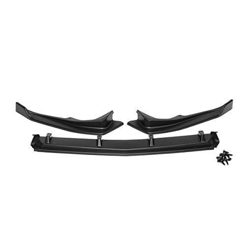 XMEIFEI PARTS Kit Frente Negro Coche 3 Piezas de Fibra de Carbono Look/Lip Bumper Cuerpo del difusor alerón Divisor Spoiler for Toyota Avalon 2019 (Color : Gloss Black)