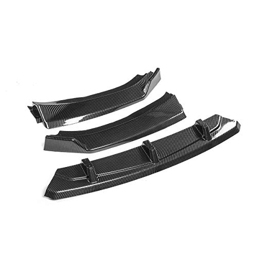 XMEIFEI PARTS Kits de Cuerpo 3X Parachoques Delantero del Coche Divisor Spoiler Protección difusor Deflector Guardia Ajuste de la Cubierta for VW Jetta for 2019-2020 (Color : Glossy Black)