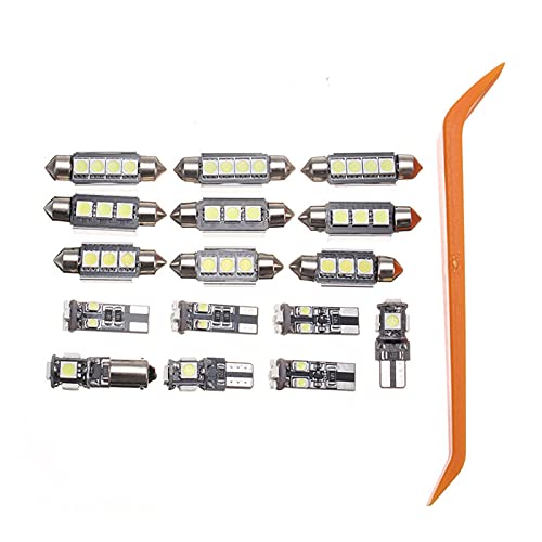 ZIHAN Feil Store 16pcs / Set Blanco Car LED LED Lámpara de iluminación de Lámpara de iluminación de Maquillaje Light Light Lights Package Fit para VW Passat B6 2006-2010