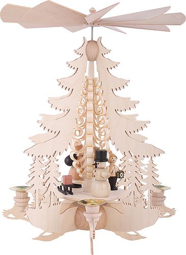 1-tier pirámide de Navidad de figuras - 35cm / 14inch - Auténtico alemán Erzgebirge pirámides de Navidad - Kunstgewerbe Taulin