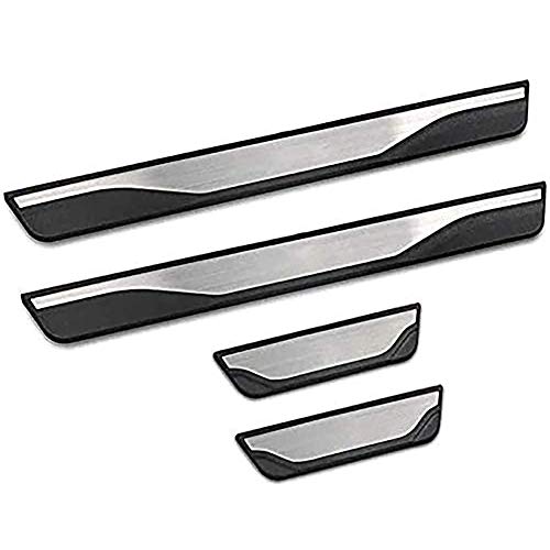 4Pcs Acero Inoxidable Juego De Listones De Umbral Para Suzuki Ignis 2007-2018, Protectores de Umbral de la Puerta Antiarañazos Placas Protectoras Exterior del Coche Accesorios