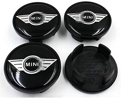 4Pcs Tapas De Cubo De Centro De Rueda para Mini Cooper R56 R50 R53 F56 54mm, Coche Logo Emblem Wheel Center Rim Hub Caps Pegatinas Compatible