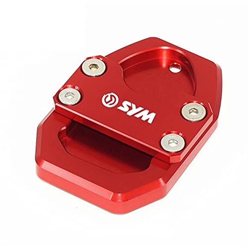 Accesorios para Motocicletas para SYM Cruisym 300 GTS 300I Joymax Z300 GTS300I Motocicleta CNC Kickstand Pie de pie Soporte de pie Placa de Soporte de la Placa de ampliación (Color : SYM Red)