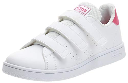 adidas Advantage C, Zapatillas de Tenis Unisex niños, Blanco Ftwbla Rosrea Ftwbla 000, 33 EU